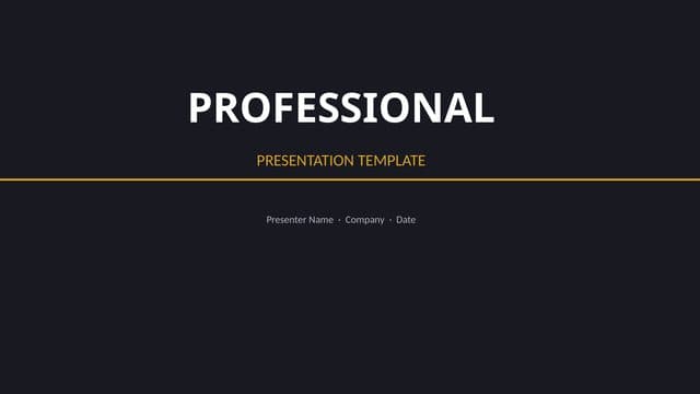 Dark Professional template preview