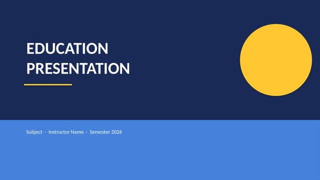 Education template preview