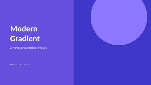 Gradient Modern template preview