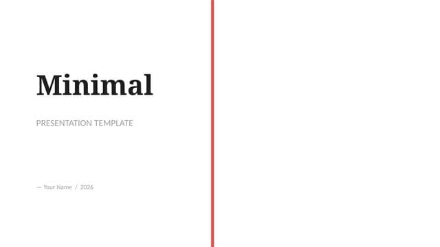 Minimalist White template preview