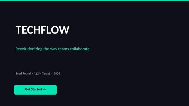 Tech Startup template preview